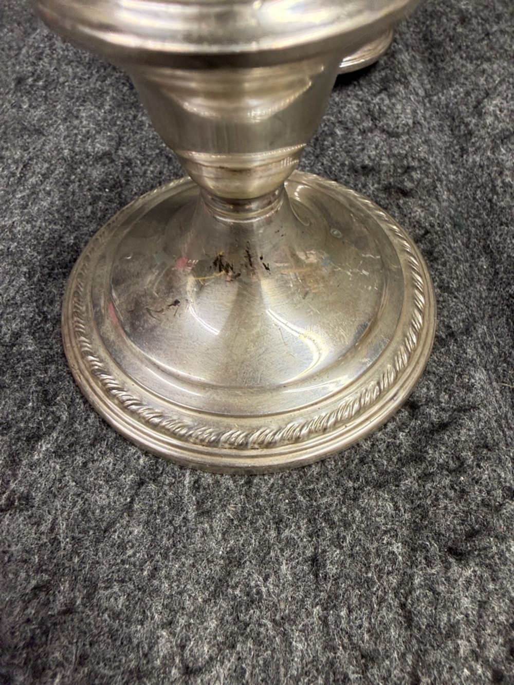 La Pierre Sterling Vintage Pair of Silver Decorative Candle Holders - Picture 7 of 15